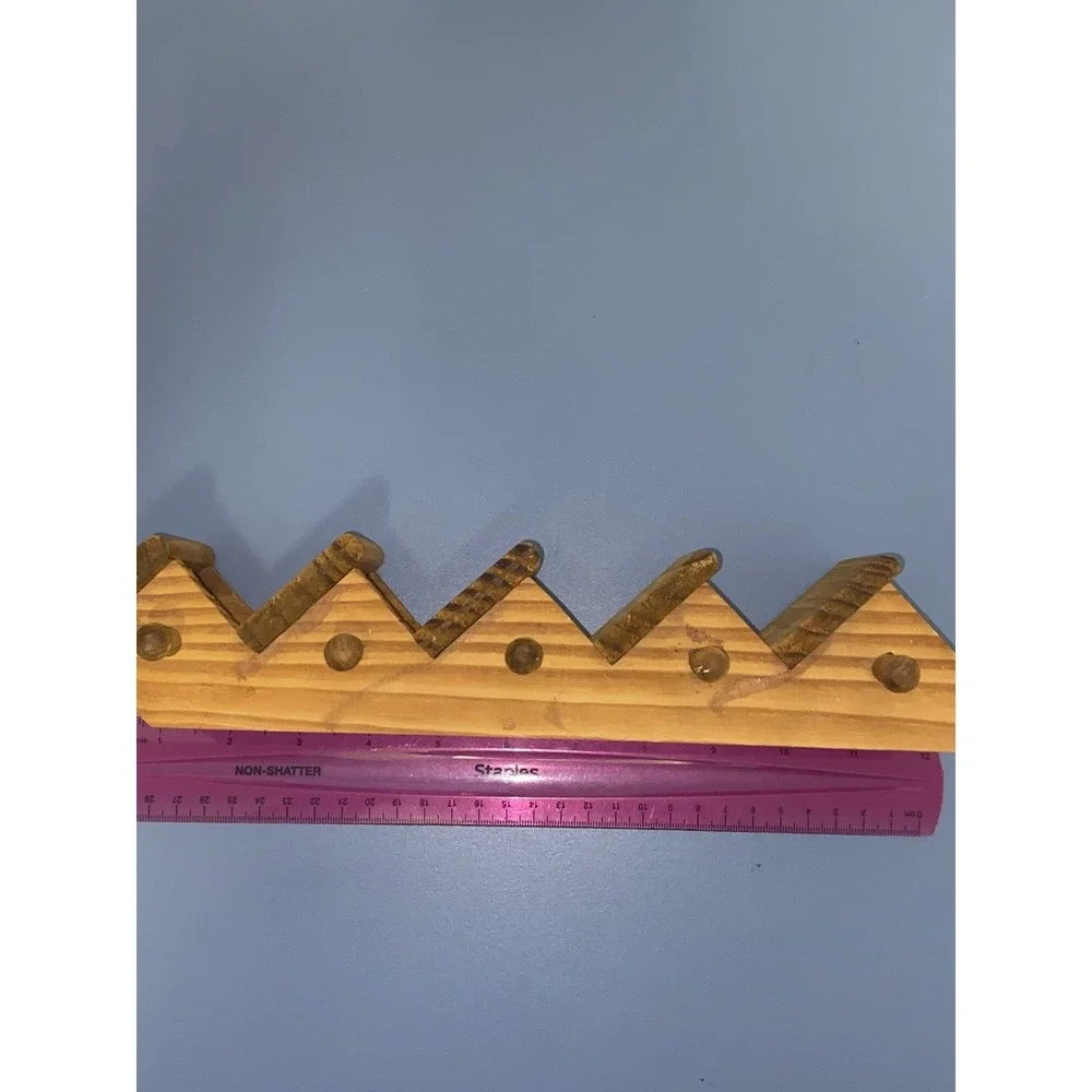 Vintage MCM Wood Wall Shelf Knick Knack Display Stairstep Staircase‎